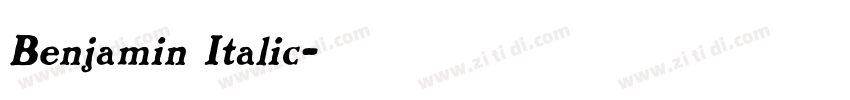 Benjamin Italic字体转换 Benjamin Italic字体转换